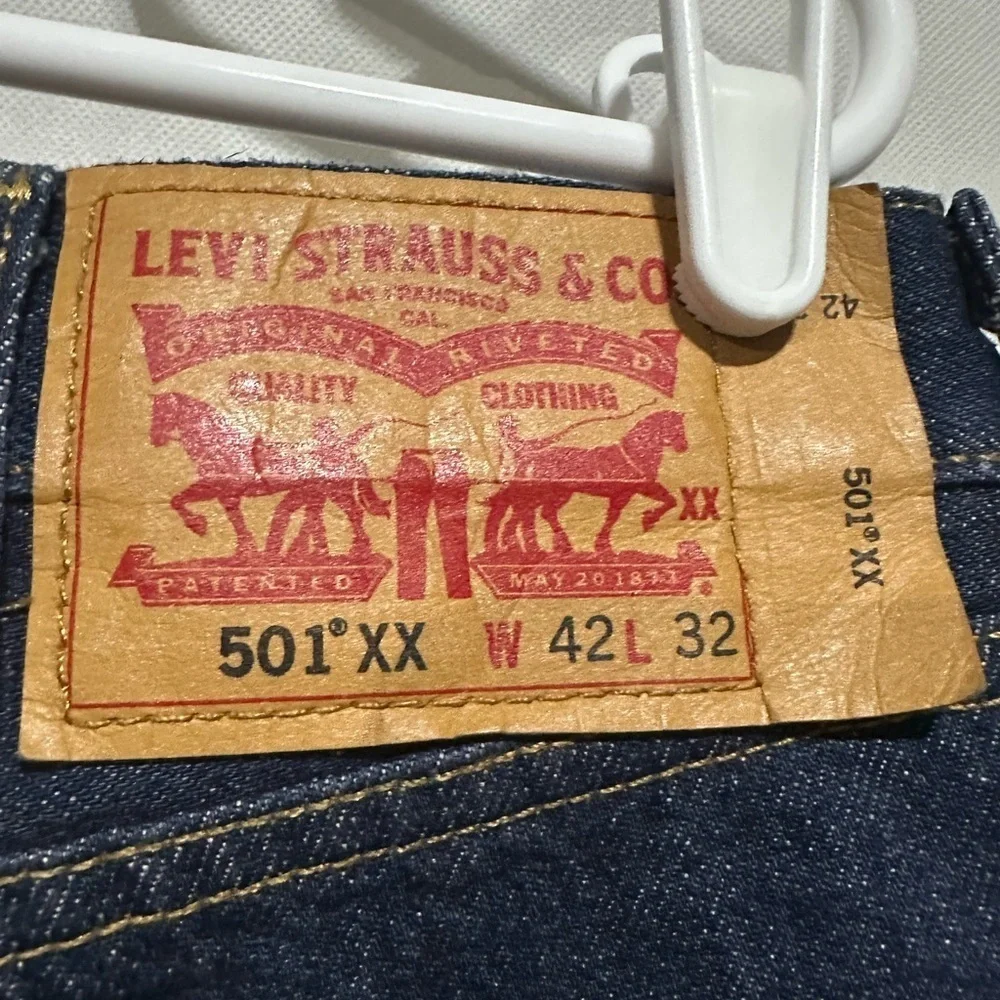 Vintage Levi's 501 XX Jeans Men’s 42 W X 32 L Dark Wash Retro Button Fly NWOT